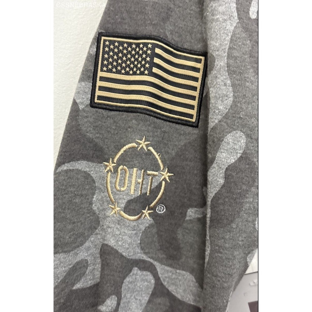 Colosseum‎ Camo Charcoal Men's Nebraska Military Appreciation Pullover Hoodie -S - Picture 9 of 9